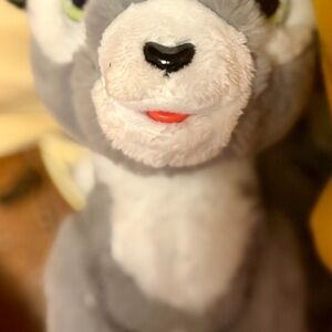 Gray and White Plush Toy